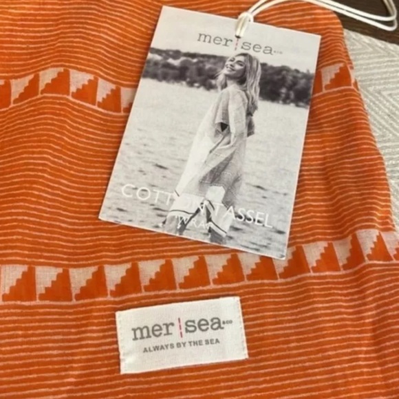 Mer Sea 100% Cotton Tassel Wrap Shawl with Carry Bag Beach Boho Travel Hippie - Picture 6 of 9